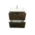 600mm Dark Oak MDF Bathroom Vanity 2 Doors ARC Wall Hung Cabinet Only