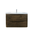 900mm Dark Oak MDF Bathroom Vanity 2 Doors ARC Wall Hung Cabinet Only