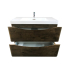 900mm Dark Oak MDF Bathroom Vanity 2 Doors ARC Wall Hung Cabinet Only