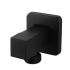 Laundry Square Black 1/4 Turn Washing Machine Stop Tap Pair