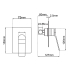 Rushy Square Black Built-in Shower Mixer(Color Up)