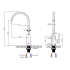 IVANO Series Black Square Kitchen Mixer