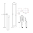 Square Black Sliding Shower Rail(ABS Handheld Shower)