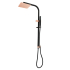 8'' Square Black Rose Gold Shower Station Top Water Inlet