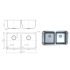 Otus Double Bowl Undermount Sink 822 x 460 x 230mm