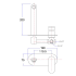 Cora Wall Basin Mixer Chrome