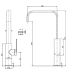 Ruki Sink Mixer Matt Black