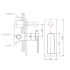 Ruki Wall Mixer with Diverter Brushed Nickel
