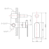 Ruki Wall Mixer with Diverter Gunmetal