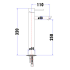 Otus Pin Handle High Rise Basin Mixer Chrome