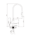 Aziz Pull Out Sink Mixer In Brushed Gold