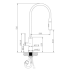 Aziz Pull Out Sink Mixer Brushed Nickel