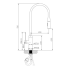 Aziz Pull Out Sink Mixer Chrome/Matt Black