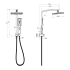 New Sando Square Mini Multi-function Shower Set Chrome, 250mm Plastic Shower Head