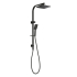Eden Square Multi-function Shower Set Matt Black, 200mm Plastic Shower Head
