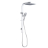 Sando Square MultiFunction Shower Set Chrome,250mm Plastic Shower Head