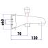 Yale Round Bath Spout With Diverter Chrome