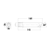 Yale Square Bath Spout 160mm Matt Black
