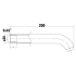 Yale L-Cylinda Bath Spout 200mm Chrome