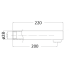 Yale Bath Spout Chrome L:220mm 