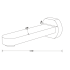 Yale Bath Spout 185mm Chrome