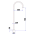Yale  Round Floor-mounted Bath Spout (Matt Black) 