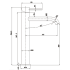Otus Slimline SS Highrise Basin Mixer Curved Spout in Brushed Gold