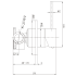 Otus Slimline SS Wall Mixer Trim Kits in Brushed Gold