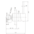Otus Slimline SS Wall Mixer Trim Kits Brushed Stainless Steel