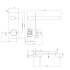 Otus Slimline SS Wall Basin Mixer Rough-in Body Material: Brass
