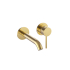 Otus Slimline SS Wall Basin Mixer Separate Back Plate Trim Kits in Brushed Gold