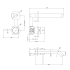 Otus Slimline SS Wall Basin Mixer Separate Back Plate Trim Kits in Chrome