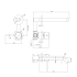 Otus Slimline SS Wall Basin Mixer Separate Back Plate Trim Kits Brushed Stainless Steel