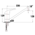 Ruby Slim Rectangle Handle Sink Mixer Chrome