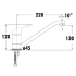 Ruby Slim Rectangle Handle Sink Mixer Chrome