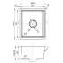 New Cora Single Bowl Above/Undermout Sink 340mm,93 Degree