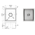 New Cora Above / Undermount Sink 380 x 440 x 200mm