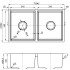 New Cora Double Bowl Above/Undermout Sink 750mm 93 degree 304 Stainless Steel