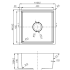 New Cora Square Undermount Sink 440 x 440 x 198mm(304 Stainless Steel)