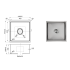 New Cora Above / Undermount Sink 440 x 440 x 200mm