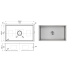 New Cora Above / Undermount Sink 760 x 440 x 200mm