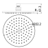 Cora Round Brass Shower Head 200 mm Matt Black