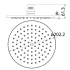 Cora Overhead Shower 200mm Brushed Nickel