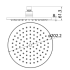 Cora Overhead Shower 200mm Gunmetal