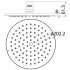 Cora Overhead Shower 200mm Chrome