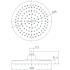 Otus Round Overhead Shower 200mm Brushed Nickel