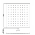 Rosa Square Overhead Shower Matt Black