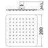 Nova Square Overhead Shower  Mirror Polish