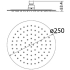 Dove Round Overhead Shower 250mm,Brushed Nickel