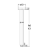 Round Vertical Shower Arm Matt Black